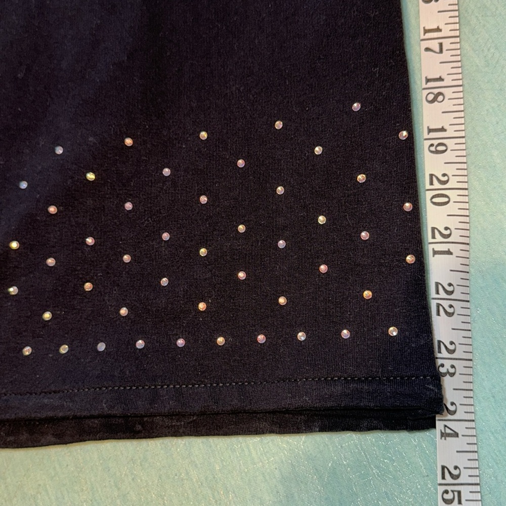 Quacker Factory DreamJeannes Sparkle & Shine Pull-On Gaucho black size L NWOT - Picture 13 of 17
